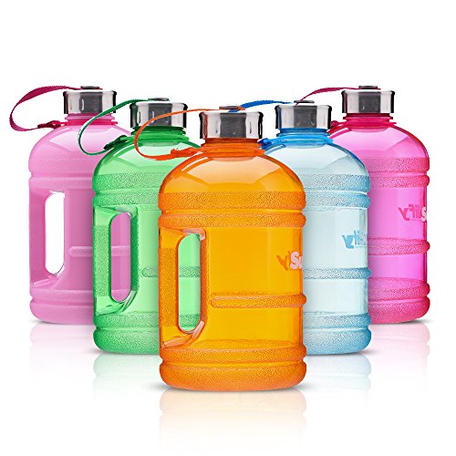 Tritan 1,89 Liter Water Jug XXL Trinkflasche von Supplify – Sport, Fitness Outdoor Wasser-Flasche, Ohne BPA – Große Auslaufsichere Gym Bottle aus Tritan Plastik – Matt oder Transparent Finish