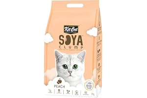 Kit Cat Soya Clump - Arena de soja - Melocotón 7L