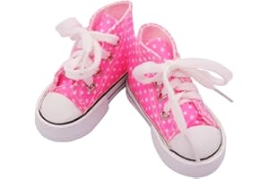 Uteruik Kugelgelenk Puppe Leinwand Schuhe für 1/3 Kugelgelenk Puppe - Polka Dot Schuhe Casual Outfits Kostüm Zubehör Spielzeug (#C)