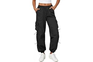 Friptspyg Pantaloni Cargo Donna Pantaloni da Trekking Leggeri con Tasche Pantaloni da Escursionismo Impermeabili Cintura Outdoor Sportivi Pantaloni da Jogging
