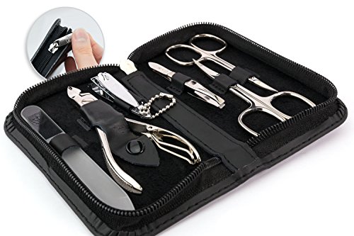 Drei Schwerter | Exklusives 6-teiliges Maniküre – Pediküre – Nagelpflege-Set / Etui | Made in Germany | ECHT LEDER – VERSCHIEDENE FARBEN (213709) - 3