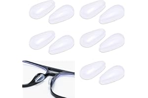 ONSOLO 5 Pairs Glasses Nose Pads Soft Silicone Anti Slip Adhesive Nose Pads 3.2mm Thickness Spectacle Air Bag Nosepads Comfortable Full Frame for Eyeglasses Sunglasses Reading Glasses Clear Tear Drop Shaped