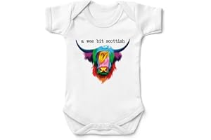 Kickass Tees A Wee Bit Scottish Babygrow New Baby Funny Joke Scotland