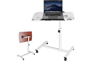 MorNon Pflegetisch Höhenverstellbar mit Rollen Beistelltisch Arbeitstische Multifunktionstisch Zeichentisch Neigungswinkel Verstellbar Metallgestell 69 bis 90 cm