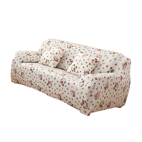 Elastisch Stretch Sofabezüge Für Einzel / 3-Sitzer Couch – Continental rosa , 190-230cm - 3