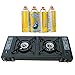 Produktbild Topflame Gaskocher mit 2 Kochfeldern, 4 Gaskartuschen zum Nachfüllen, ideal fürs Campen