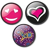  Chapas Roller Pins Cuore