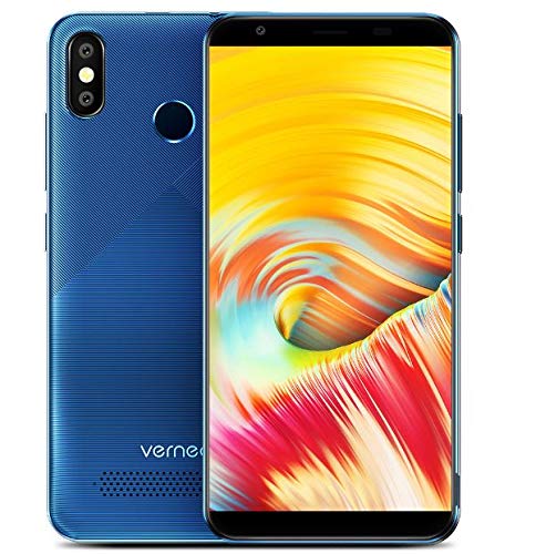 Vernee T3 Pro móviles Libres - 5.5 '' Pantalla Completa (Relación 18: 9) Móviles Teléfono Inteligente Android 8.1 Dual SIM, MTK6739 Quad Core 3GB + 16GB, batería 4080mAh - Azul