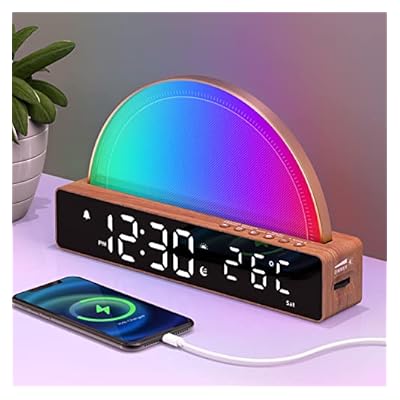 Sunrise Alarm Clock, Wake Up Light With Sunrise Simulation, Touch Control Bedside Lamp Dimmable Multicolor, Snooze, Sleep Aid, 10 Natural Sounds, Led Digital Alarm Clock For Heavy Sleepers Adults Kids