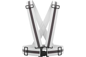 AYKRM Gilet de Sécurité Réfléchissant Haute visibilité Réglable Gilet de Sécurité pour La Course, Le Vélo, La Moto