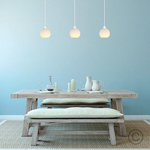 MiniSun – Weiße Lampenschirmen aus Milchglas in Form von einem Kuppel – 3er Set - 5