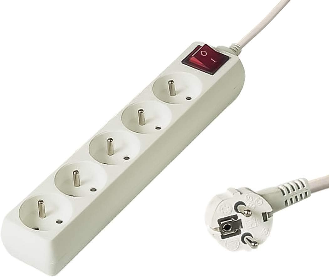 Cable de extensión PremiumCord, 250 V, 10 m, 5 enchufes, interruptor de alimentación, pp5k-10