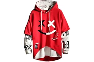 Hello MrLin Men's Techwear Hip Hop Hoodie Japanese Streetwear Patchwork Urban Jumper
