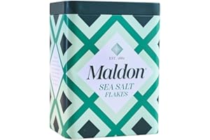 Maldon - Sea Salt Gift Tin, Includes Maldon Original Sea Salt 250g and a Maldon Sea Salt Gift Tin - Soft and Crunchy Sea Salt Flakes - Perfect for a Wide Range of Dishes