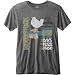 Produktbild XXL Grau Herren Woodstock Classic Vintage Poster T-Shirt