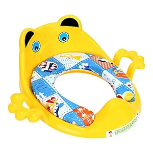 FLIPZON Premium Baby Cushioned Potty Seat with Easy Grip Handles and Comfortable Seat /?Toilet Seat with Handle for Kids /?Suitable for?Baby?Boy/Girl?(Yellow)