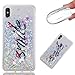 Produktbild iPhone XS Max Hülle,Roreikes Durchsichtig Bling Glitzer Schutzhülle TPU Silikon Treibsand Handyhülle Liquid Fließen Flüssig Quicksand Backcover Etui Bumper für Apple iPhone XS Max 6.5 Zoll
