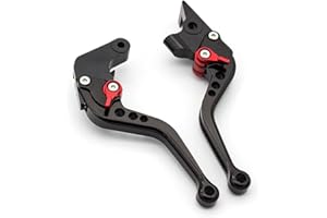 NICEDOLL Leve Freno Frizione CNC per Moto Guzzi V7 Racer 2011-2021, V7 Classic/Stornello/Trofeo 2008-2021, V7 Stone/Special/Custom 2012-2021 2018-2021, V9 Bobber/Roamer/Sport 2016-202020 Nero