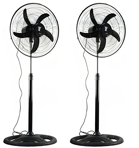 2 STÜCK Ventilatoren Standventilator 60 Watt Klima Lüfter Windmaschine 46cm NEU