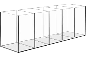 Uquelic Acryl Stifthalter - Klarer Bleistifthalter Schreibtisch Organizer Make-Up Pinselhalter Stifttopf Organizer für Büro, Schule, Haushaltsbedarf (28,2 x 7,6 x 9,5 CM)