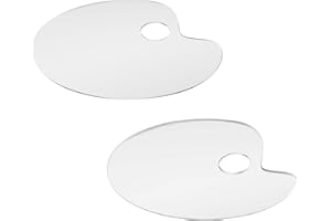 AIEX 2 Stück Klares Acryl Farbpalette Transparent Oval Art Palette für DIY Kunst, Handwerk, Malerei (30x20cm)