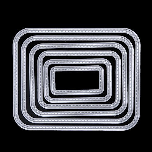 Amazingdeal365 6PCS Metall Form Stanzschablonen Schablonen Schneiden DIY Dekor Sammelalbum Karten Buchzeichen Lesezeichen als Geschenk für Freunde Geburtstag Kinder,Kindergarten Hobby Schule Handarbeit Unterricht usw. Ein tolles Geschenk! - 4