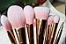 WANGSAURA® 7 Pcs Pro Makeup Brushes Cosmetics Set Soft Eyeshadow Eyebrow Brushes Powder Foundation Blending Brush Face Brushes Tool (7pcs, rose gold)