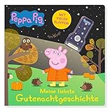 Peppa Pig: Meine liebste Gutenachtgeschichte: Pappbilderbuch mit Klappen und Taschenlampe by 