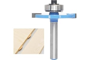 Akylin 10# Biscuit Jointer Router Bit, 1/4”Shank Biscuit Joint Slot Cutter Router Bits with Bearing, Slot Woodworking Tool for Plywood Slotting,Grooving,Rebating