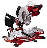 Einhell Scie à onglet sans fil TE-MS 18/210 Li Solo Système Power X-Change(Nombre de dents : 40 pcs,Tête de scie inclinable, Livré avec sac à poussière)VERSION SOLO LIVRE SANS BATTERIE NI CHARGEUR