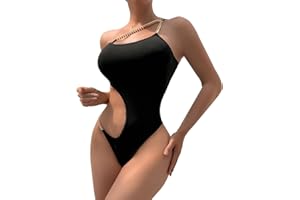 BKEPDY Damskie body Sexy Top Bodysuit Stretch Basic Bodysuit Elegancki Kombinezon Jednokolorowy Kombinezon Body Jednoczęściowy kombinezon bez rękawów