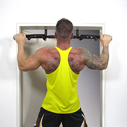 Türreck, Klimmzugstange, Trainings Gerät für Türrahmen, bis 130 kg belastbar, inkl. Schlaufen
