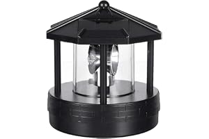 Soldriven Fyr Vattentät LED Solar Light Outdoor Beacon Tower Garden Dekorativ Roterande Solar Light (Som visat)