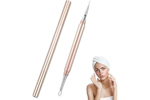 ZORTVUL Komedonenquetscher Aus Rostfreiem Edelstahl, Milien Entferner Pickelentferner Mitesserentferner Porenreiniger Pickel Werkzeug Nadel Entferner Akne Nadel Für Die Gesichtspflege