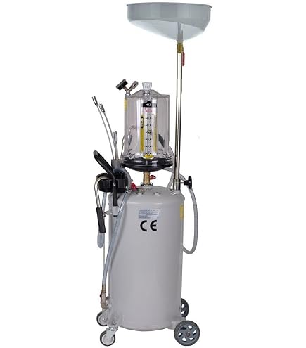 Réservoir De Récupération D’huile Usagée 72 L – Avec Pompe à Air (0,8-1 MPa) – Mobile Avec Roues – Pour Atelier
