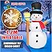 Produktbild SDXR 1,2 Mt Weihnachten Schneemann LED Aufblasbare Modell Schneemann Puppe Besen Abdeckung Weihnachtsdekoration Dressing Supplies + Fan