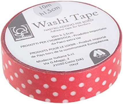 Nastro Adesivo Rosso A Pois Per Cake Board 10 mt Modecor
