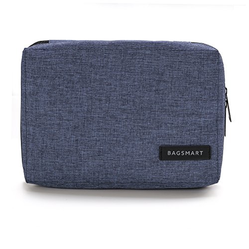 BAGSMART Kabeltasche für Eletronik Zubehöre, USB Sticks, Speicherkarte Blau