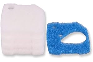 INGVIEE Compatible Mousse Filtrant Coussins de Ouate pour Eheim Professionel 4+ 250/250T/350/350T/600 et Pro 4e+ 350 (4X Blanc, 1x Bleu)