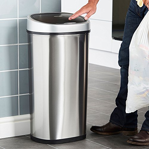 VonHaus 50 l Automatischer Freihändiger Sensor-Mülleimer – Edelstahl – GRATIS 2-Jahres-Garantie - 2