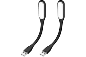 DROQUIMUR 2ud | Mini lámpara USB LED portátil | Negro