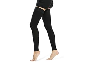 ‎BEISTER Beister kompressionsstrümpfe damen & Herren medizinisch oberschenkel, Firm 20-30 mmhg Unterstützung Strümpfe mit Dot Silikonband, Oberschenkel Footless Compression Stocksfür Krampfadern, Ödeme