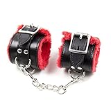 Adjustable Wrist Handcuffs Ankle Bracelets Pu Leather Bracelet Cuffs (Wrist)