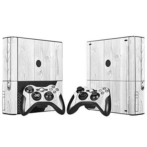 XBOX 360 E Skin Design Foils Pegatina Set - White Wood Motivo