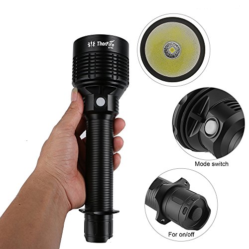 ThorFire Taschenlampe, S70S 3960 Lumen Leistungsstärkste Taschenlampe Langstrecke Scheinwerfer Taschenlampe IPX8 Wasserdichte Taschenlampe für Camping Wandern Outdoor Sport (S70 Verbesserte Version) - 2