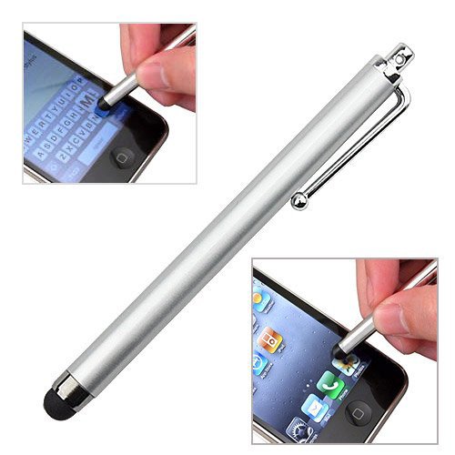 Touch-Pen – SODIAL(R) Silber Griffel Stift Universal Stylus pen fuer iPhone 6S Plus / 5S / 5C / 4S iPad Air / Mini, iPod, Galaxy S6 Edge / S5 / S4, Note 5 / 4 / 3 / 2, Nexus 5X / 6P / 7 / 10 - 4
