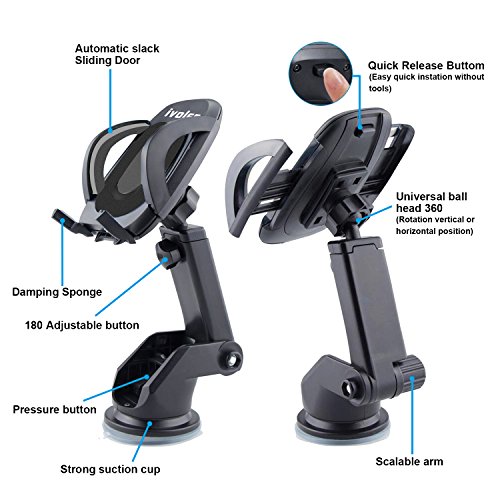 iVoler Soporte M vil Coche para Parabrisas y Salpicadero Universal con Ventosa y Brazo Ajustable 360 Grados Rotaci n para iPhone X 8 8 Plus 7 7 Plus 6 s 6 s Plus SE 5s 5 Samsung Galaxy S9 S9 S8 S8 S7 S7 Edge S6 S5 Huawei LG Motorola Xiaomi BQ Aquaris Sony y Android M viles Dispositivo GPS y m s Ancho de 48-100 mm Negro iVoler Soporte M vil Coche para Parabrisas y Salpicadero Universal con Ventosa y Brazo Ajustable 360 Grados Rotaci n para iPhone X 8 8 Plus 7 7 Plus 6 s 6 s Plus SE 5s 5 Samsung Galaxy S9 S9 S8 S8 S7 S7 Edge S6 S5 Huawei LG Motorola Xiaomi BQ Aquaris Sony y Android M viles Dispositivo GPS y m s Ancho de 48-100 mm Negro