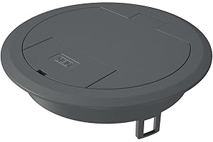 Obo-bettermann - Toma suelo ges r2 9011 salida cable poliamida negro gris