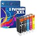 Produktbild PlatinumSerie® 5 Tinten-Patronen kompatibel für Canon Pixma TR7500 Series TR7550 TR8500 Series TR8550 TS6100 Series TS6150 TS6151 TS6240 TS6241 PGI-580 XL & CLI-581 XL