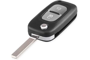 HooRLZ Renault Schlüsselgehäuse für Renault Clio Kangoo Master Modus Trafic Twingo Megane Wind Vivaro Schlüssel, Renault Kangoo Schlüssel, Autoschlüssel Renault Clio, Renault Fernbedienung 2 Tasten